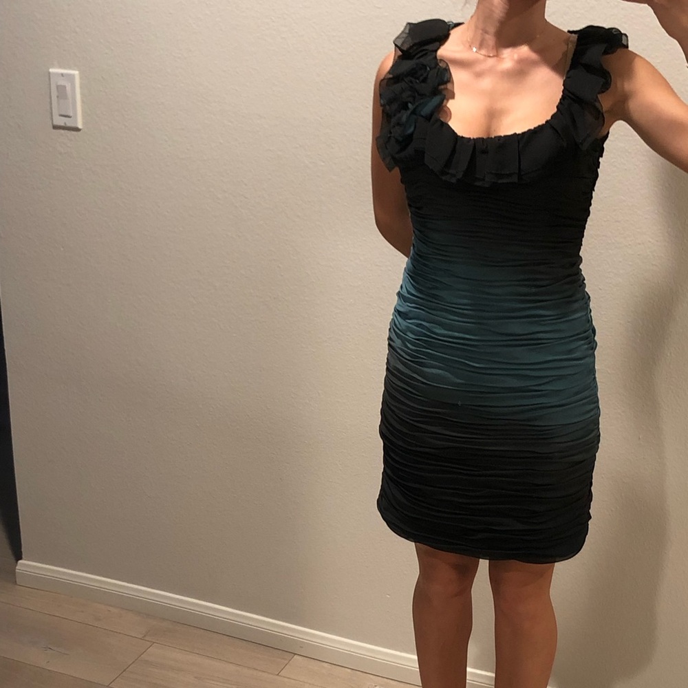 Blue Ombré Adrianna Papell Dress